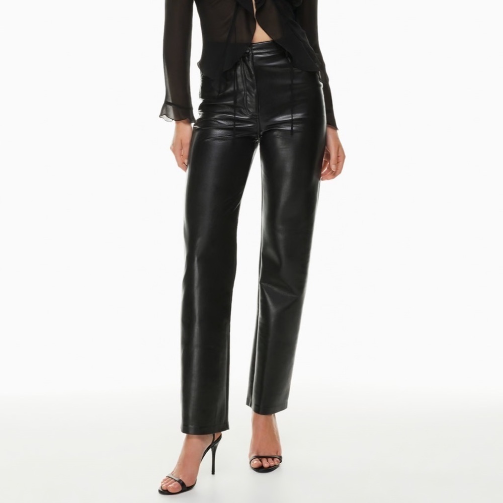 ARITZIA Wilfred The Melina Pant Black Vegan Leather Size 4